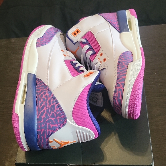 Air Jordan 3 Retro GG "Barely Grape" - White/Purple/Pink- M6Y/W7.5 NWT & BOX - Picture 7 of 11